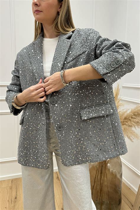 giacca chanel denim grigio